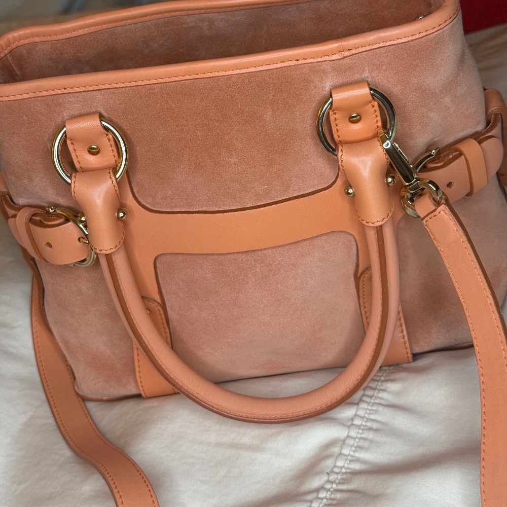 Salvatore Ferragamo Two Way Shoulder Bag AF-21 4875 Pink Suede Leather Women's